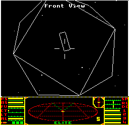 Screenshot of Elite on BBC Micro