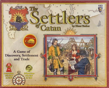 Photograph of box of game “The Settlers of Catan”